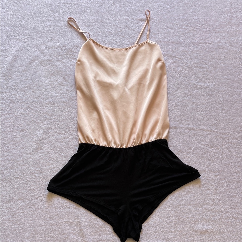 Victoria's Secret Crossback Chemise Lingerie Romper, Black Pink, Women's Small